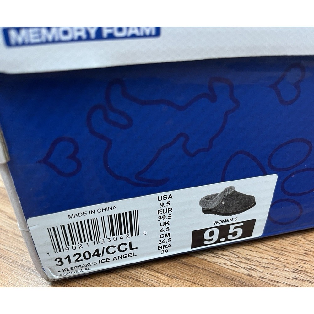 BOBS by Skechers Keepsakes Ice Angel Clog Slippers in Charcoal Womens 9.5 NEW - Picture 3 of 14